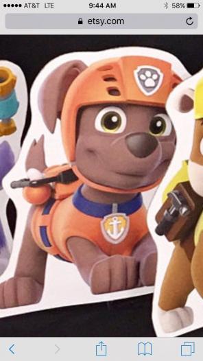 3 Paw Patrol Props Cut-outs Party Decor