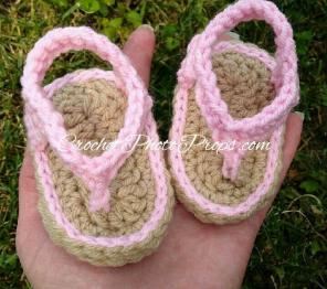 Baby Flip Flop sandals. Sz 0-1 booties