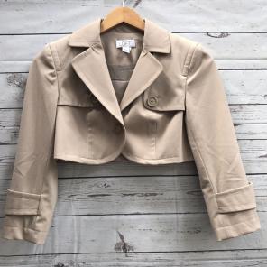 LOFT Cropped Trench Coat Size 0