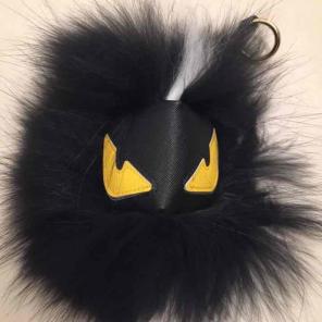 Fendi Monster keychain with real fur