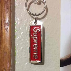Supreme red keychain