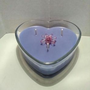 3-Wick Heart Soy Candle