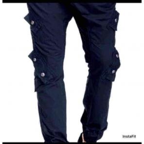 Last one!Navy Blue Cargo Joggers Large