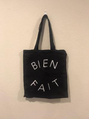 Bien Fait Black Canvas Tote Bag
