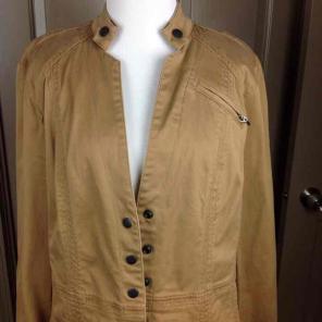 Coldwater Creek Jean Jacket Mustard 12