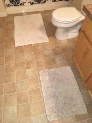 White floor rugs (large and small)