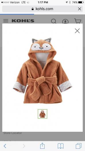 Baby Aspen Fox Robe
