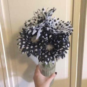 Artificial Polka dot flowers