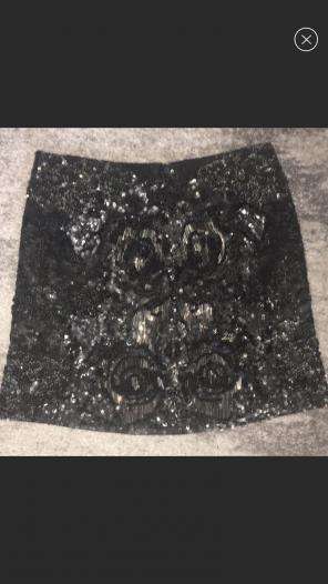 All Saints Beaded And Sequin Mini Skirt