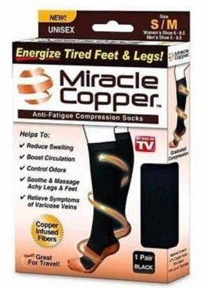 L/XL Copper infused Compression Socks