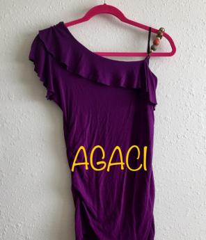 AGACI Shirt W/Beaded Strap SZ M
