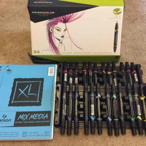 Prismacolor Art Marker 24 + Canson Set