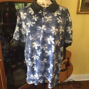 Chaps Navy And White Polo Shirt