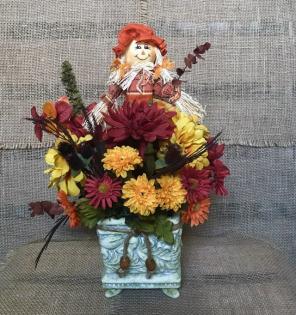 Fall Scarecrow Floral Centerpiece