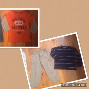 Boys outfit- pants & striped dress shirt