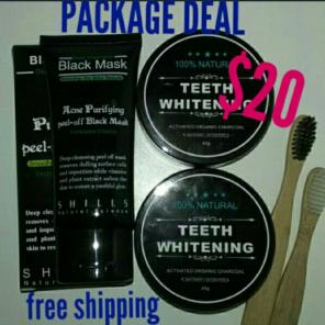 2 CHARCOAL 2 BRUSHES 1 BLACK MASK