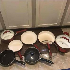 Ceramic wearever pots n pans set