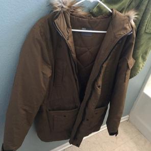Asos Tan Parka Fur Coat (Medium)