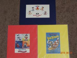 Disney 8x10 lithograph Lot