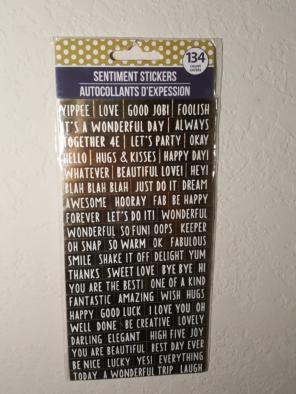 134 Golden Sentiment Stickers