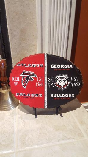 Atlanta Falcons/Georgia Bulldogs Plaque