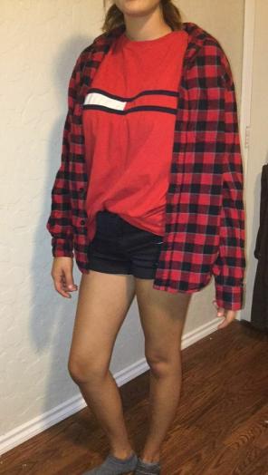Men's red plaid flannel