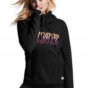 VS Pink Ombré Speckled Cowl Neck SM/NIP