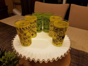Vintage state collector highball glasses