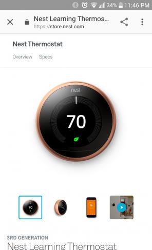 Nest 3rd generation thermostat