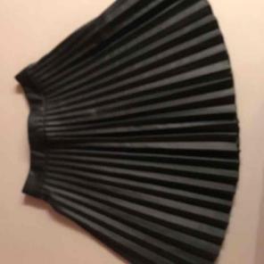 Material Girl pleated faux leather skirt