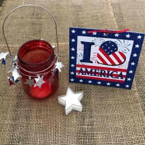 Patriotic 4th of July Mason Jar Set