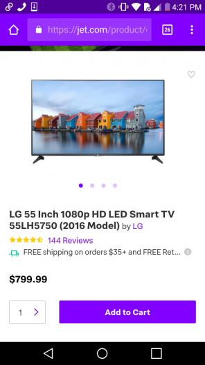 NEW 55 LG TV