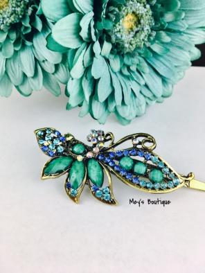 Beautiful butterfly jeweled hair clip