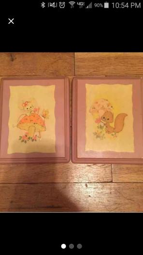 Vintage antique 1940s wall decor