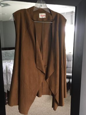 Suede Draped Vest