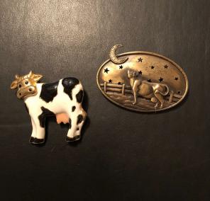 Vintage Cow Pins