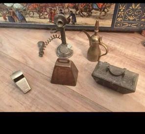 Vintage Copper Brass Iron Miniatures Lot