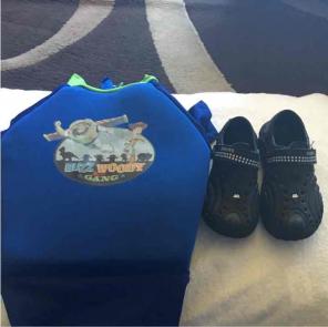 Swim suit and shoes boys size 2T/3T