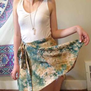 Tie Dye Floral Skirt