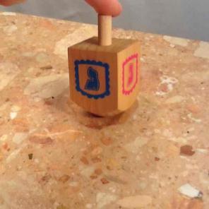 Wooden dreidel 3"