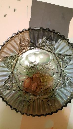 Vintage light purple decorated plate