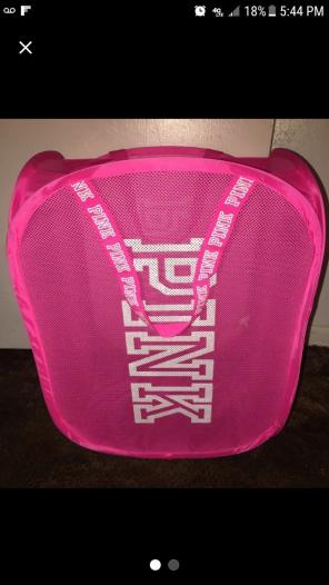 New pink pop up laundry hamper