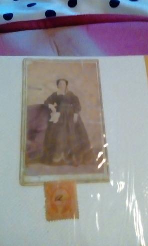 WWII photo with George Washington stamp