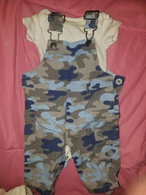 Bpys blue camo overalls