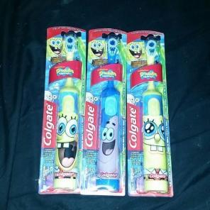 3 Spongebob kids electric toothbrushs