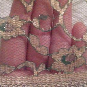 Green & Gold Vintage Lace 3 Yards