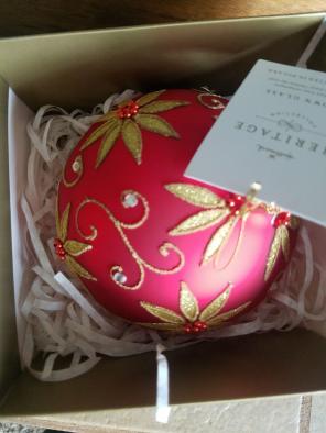 Poinsettia Blown Glass ornament