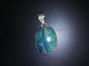 Sterling Silver Blue Green Pendant