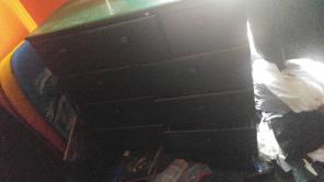 Green dresser.