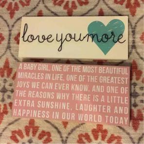 Baby girl nursery decor - 2 signs